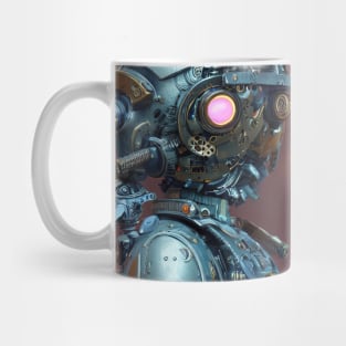 Portrait of a retro steampunk robot Mug